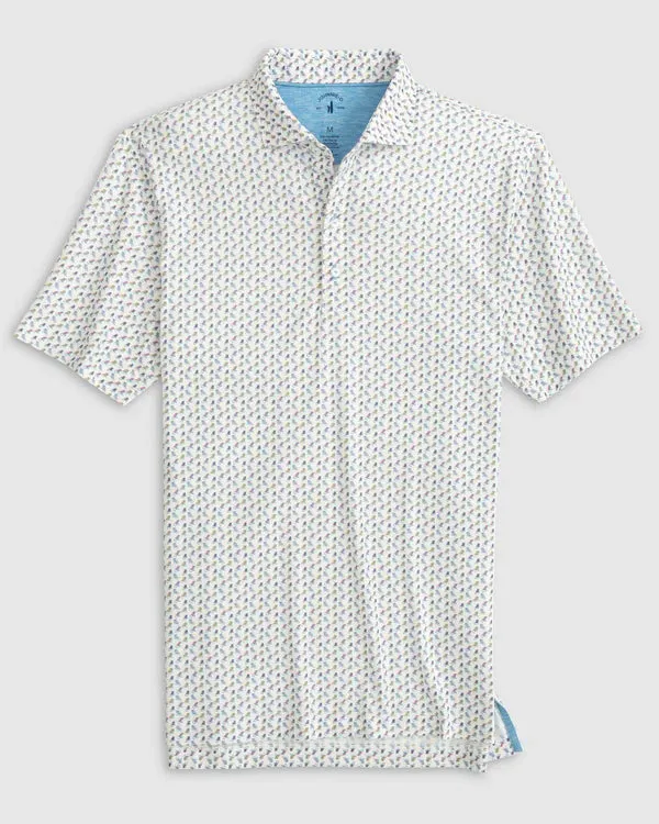 Johnnie O - Sitton Printed Top Shelf Performance Polo - White