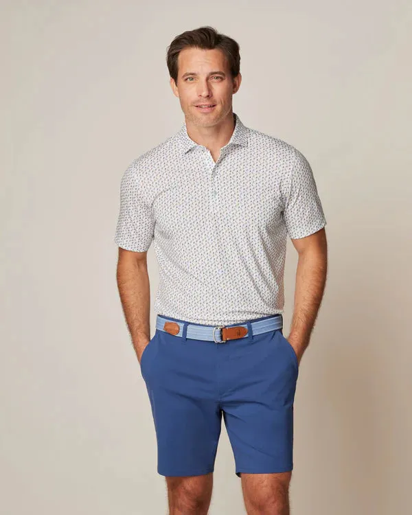 Johnnie O - Sitton Printed Top Shelf Performance Polo - White