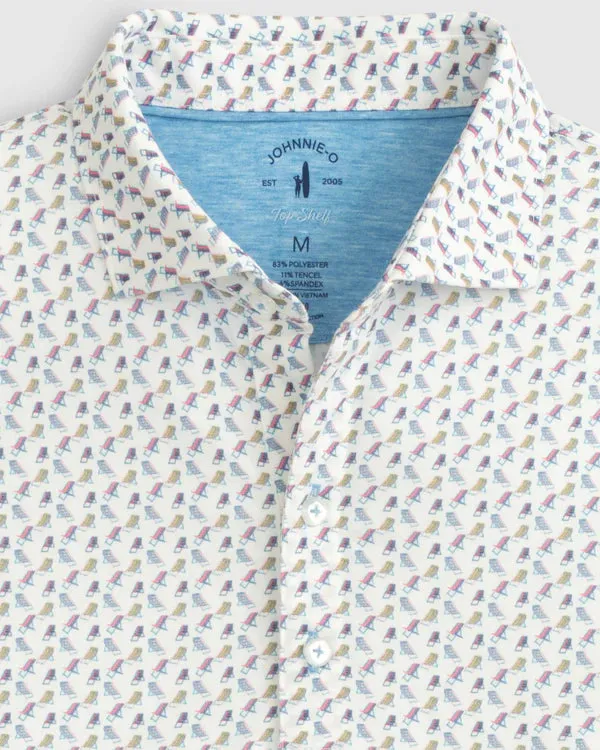 Johnnie O - Sitton Printed Top Shelf Performance Polo - White