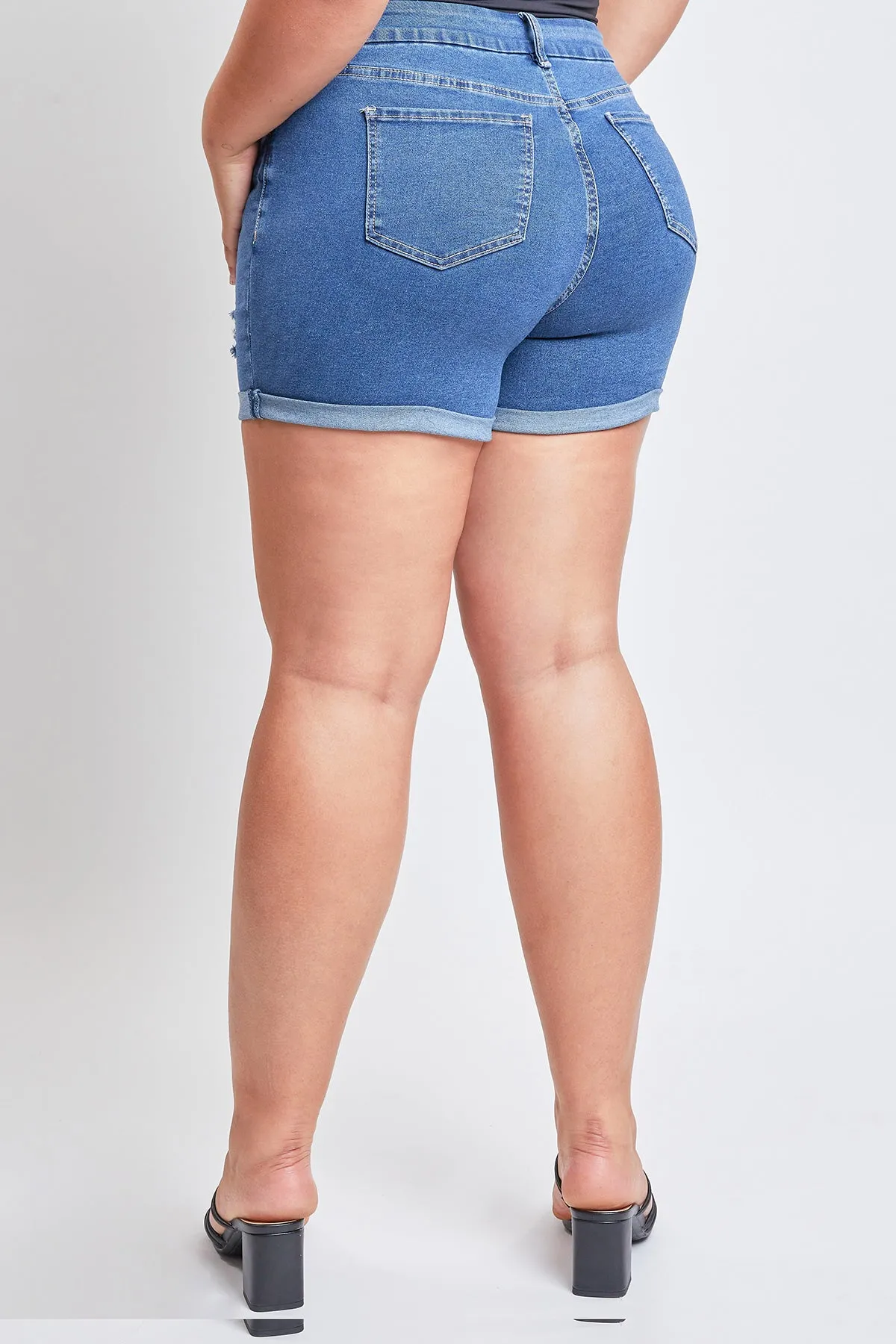 Junior Plus Curvy Fit Ultra High Rise Cuffed Short, Pack of 6