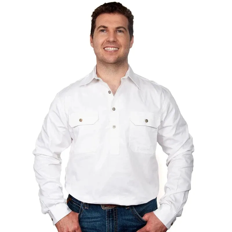 Just Country Workshirt Mens Cameron Half Button (10101)