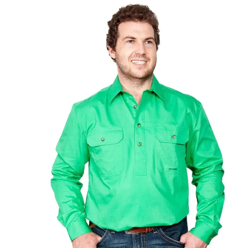 Just Country Workshirt Mens Cameron Half Button (10101)