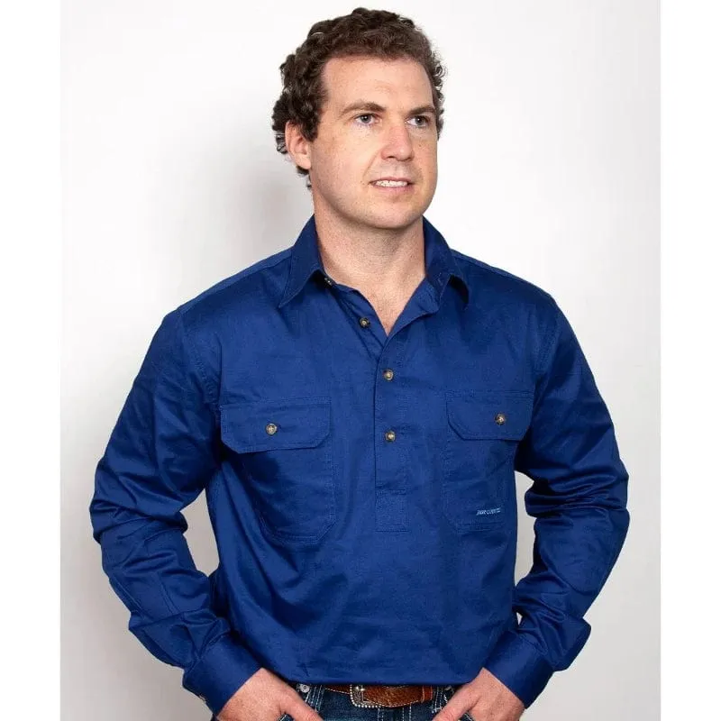 Just Country Workshirt Mens Cameron Half Button (10101)