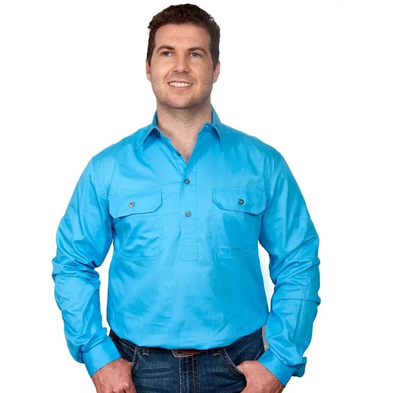 Just Country Workshirt Mens Cameron Half Button (10101)