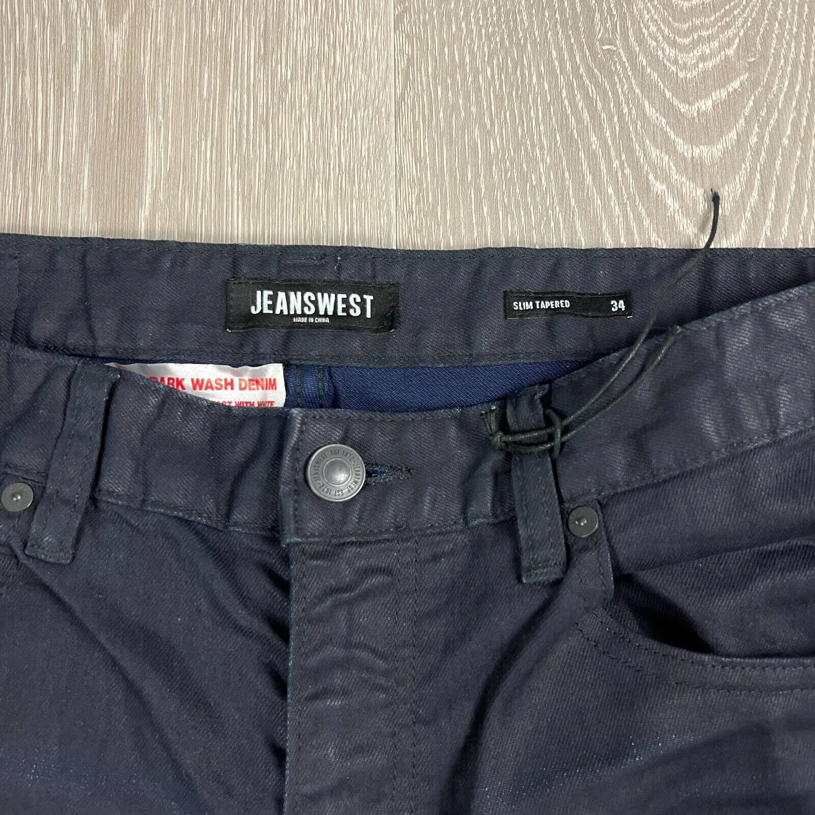 Just Jeans Slim Tapered Dark Wash Navy Blue Denim Size 34