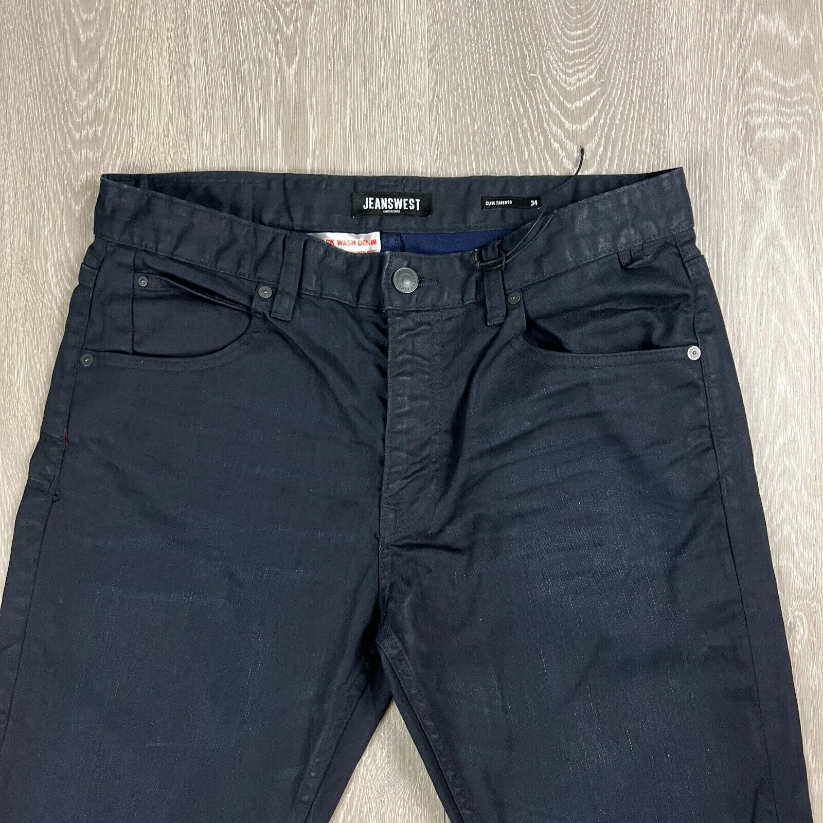Just Jeans Slim Tapered Dark Wash Navy Blue Denim Size 34