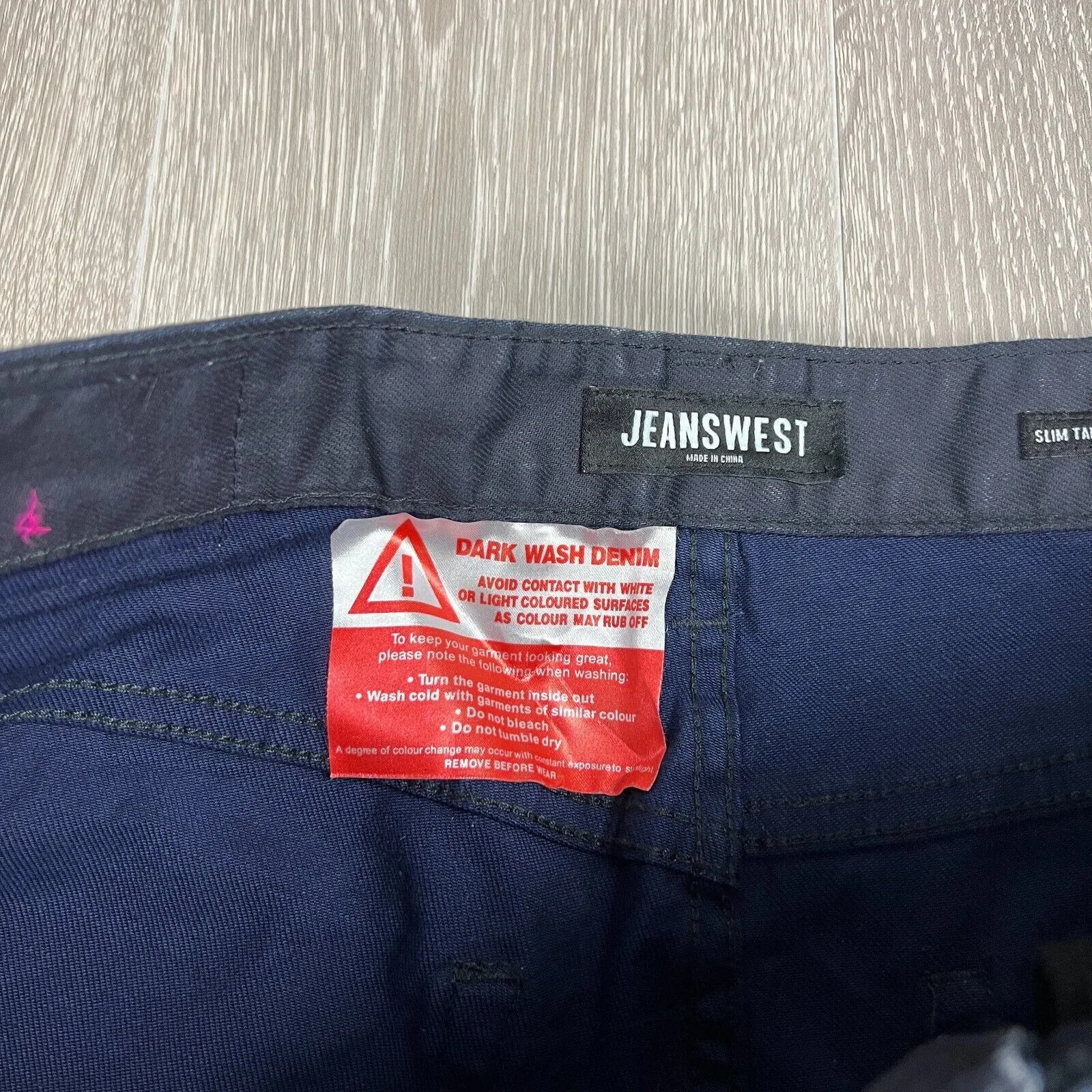 Just Jeans Slim Tapered Dark Wash Navy Blue Denim Size 34