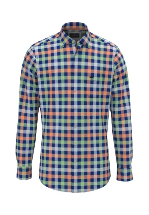 Kariert Hemd mit Button-Down-Kragen