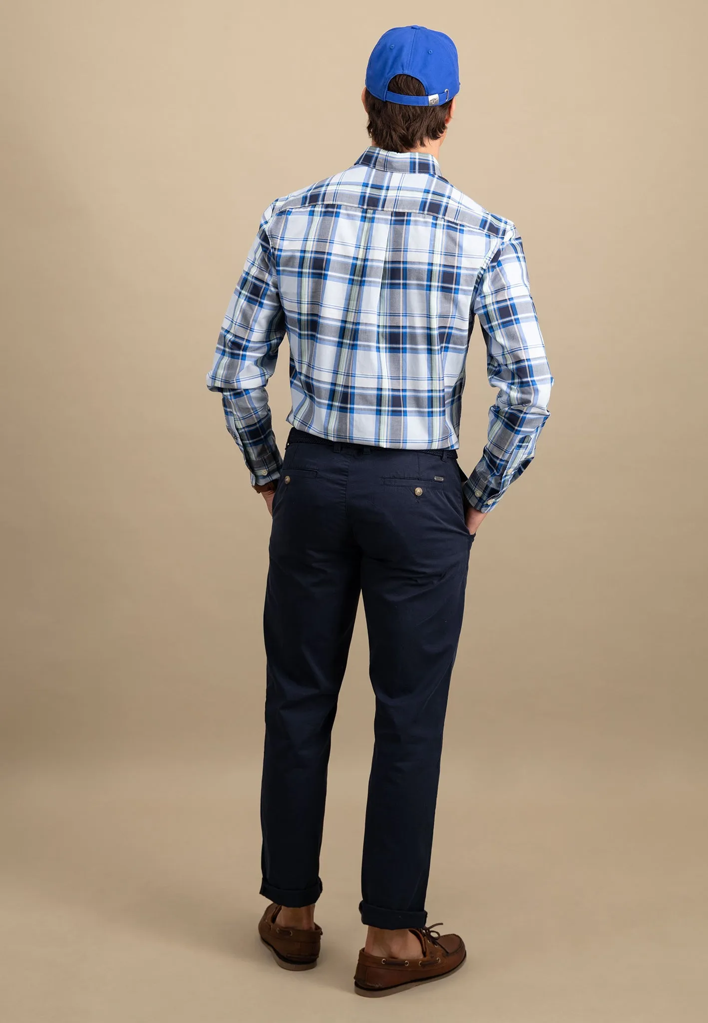 Kariert Hemd mit Button-Down-Kragen