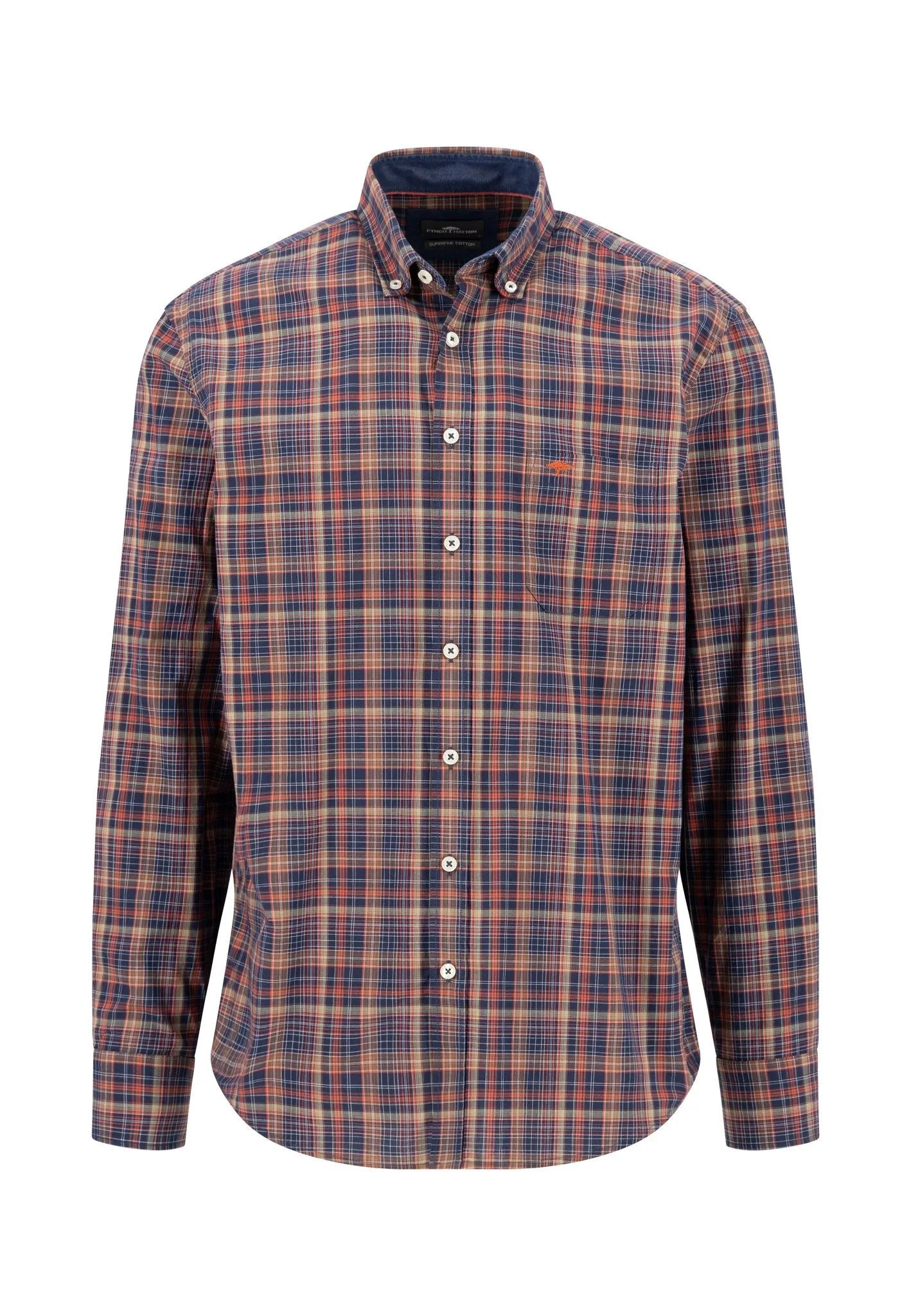 Kariertes Hemd mit Button-Down-Kragen