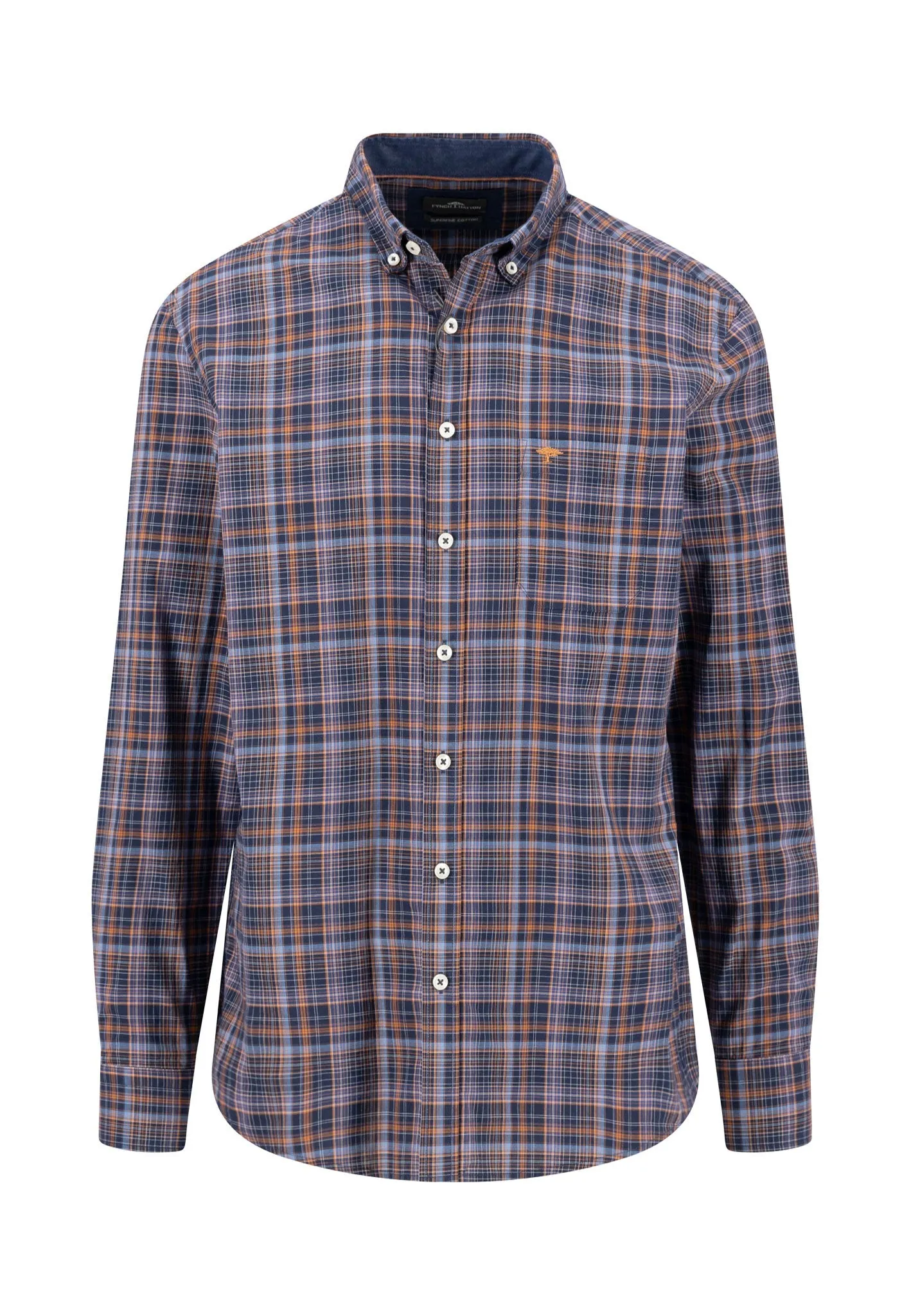 Kariertes Hemd mit Button-Down-Kragen