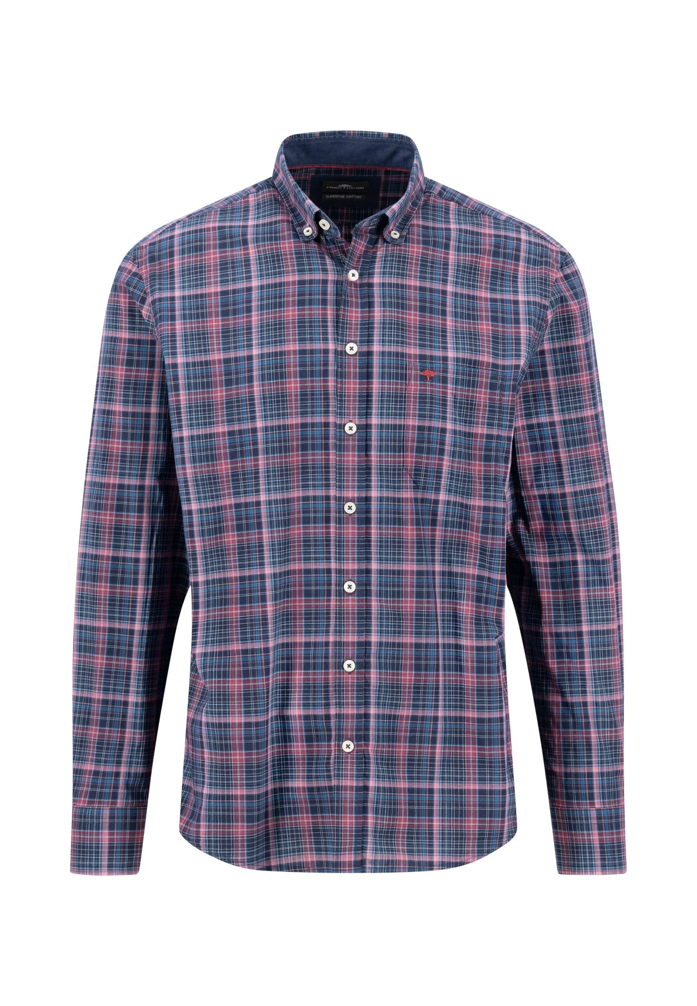 Kariertes Hemd mit Button-Down-Kragen