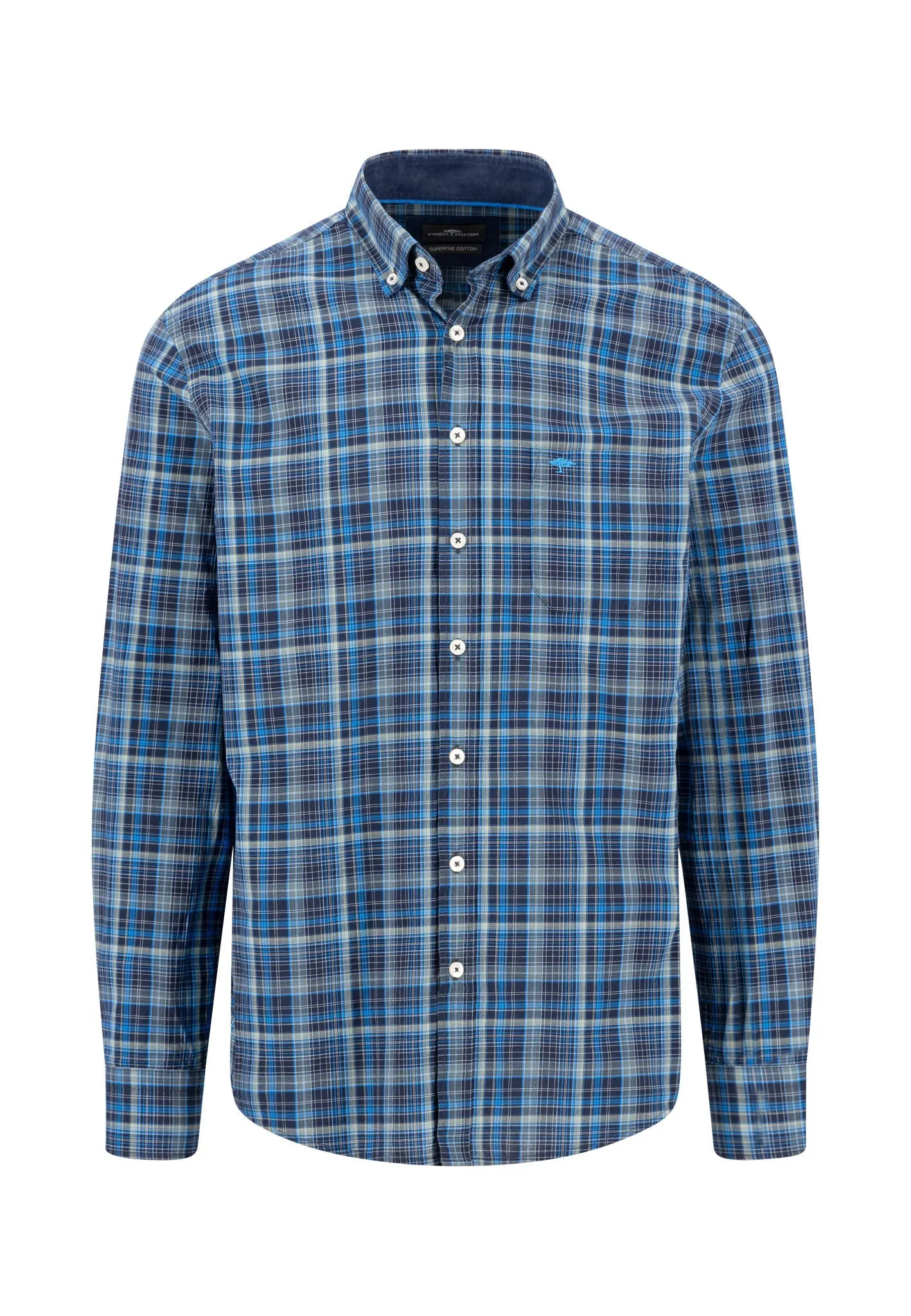 Kariertes Hemd mit Button-Down-Kragen