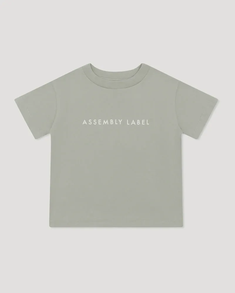 Kids Logo Tee Green Fog