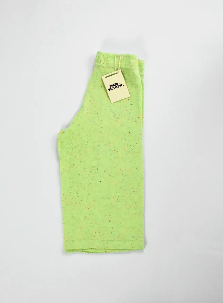 Kids Play Knitted Pant, Lime Speck