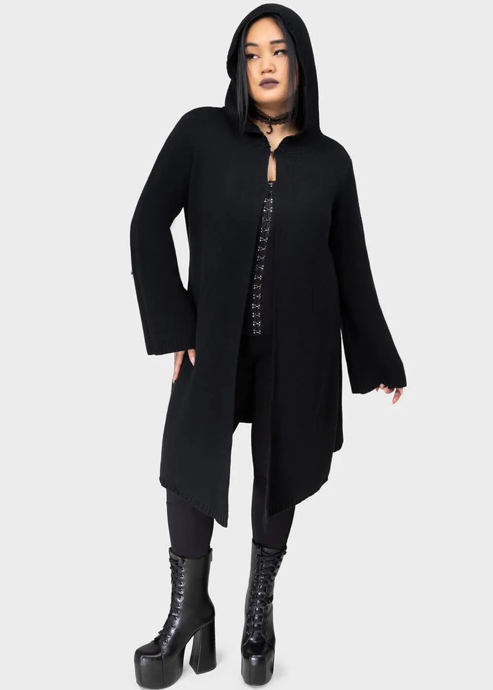 Killstar Venomheart Snake Hooded Vest Zwart