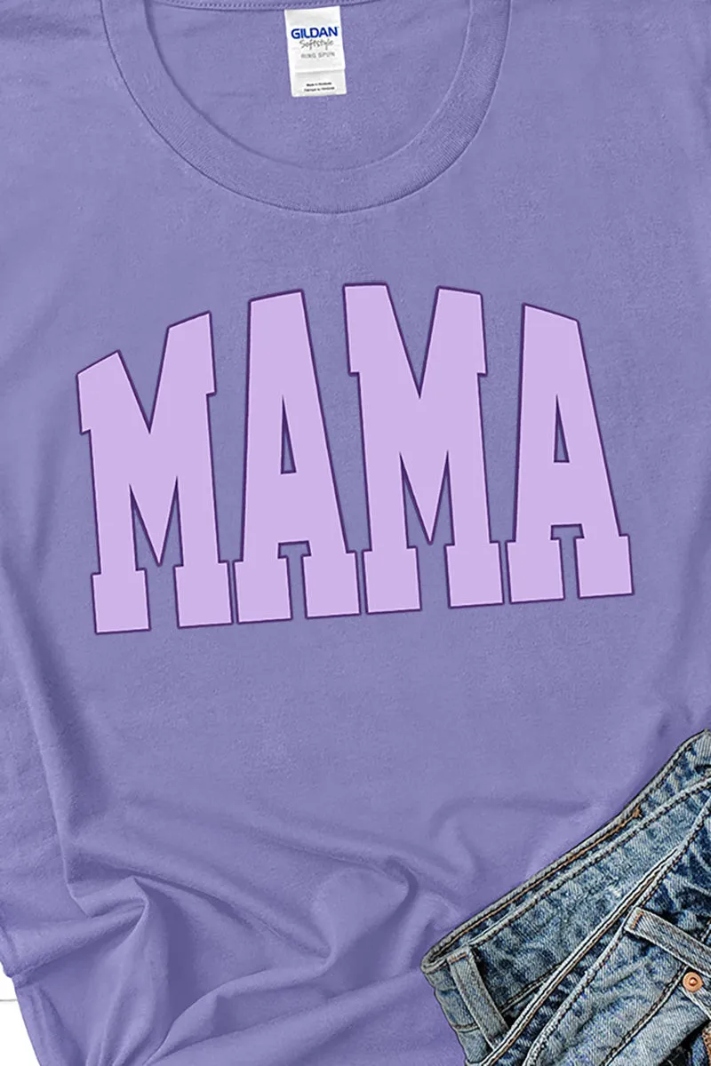 Lavender Arched Mama Short Sleeve Relaxed Fit T-Shirt