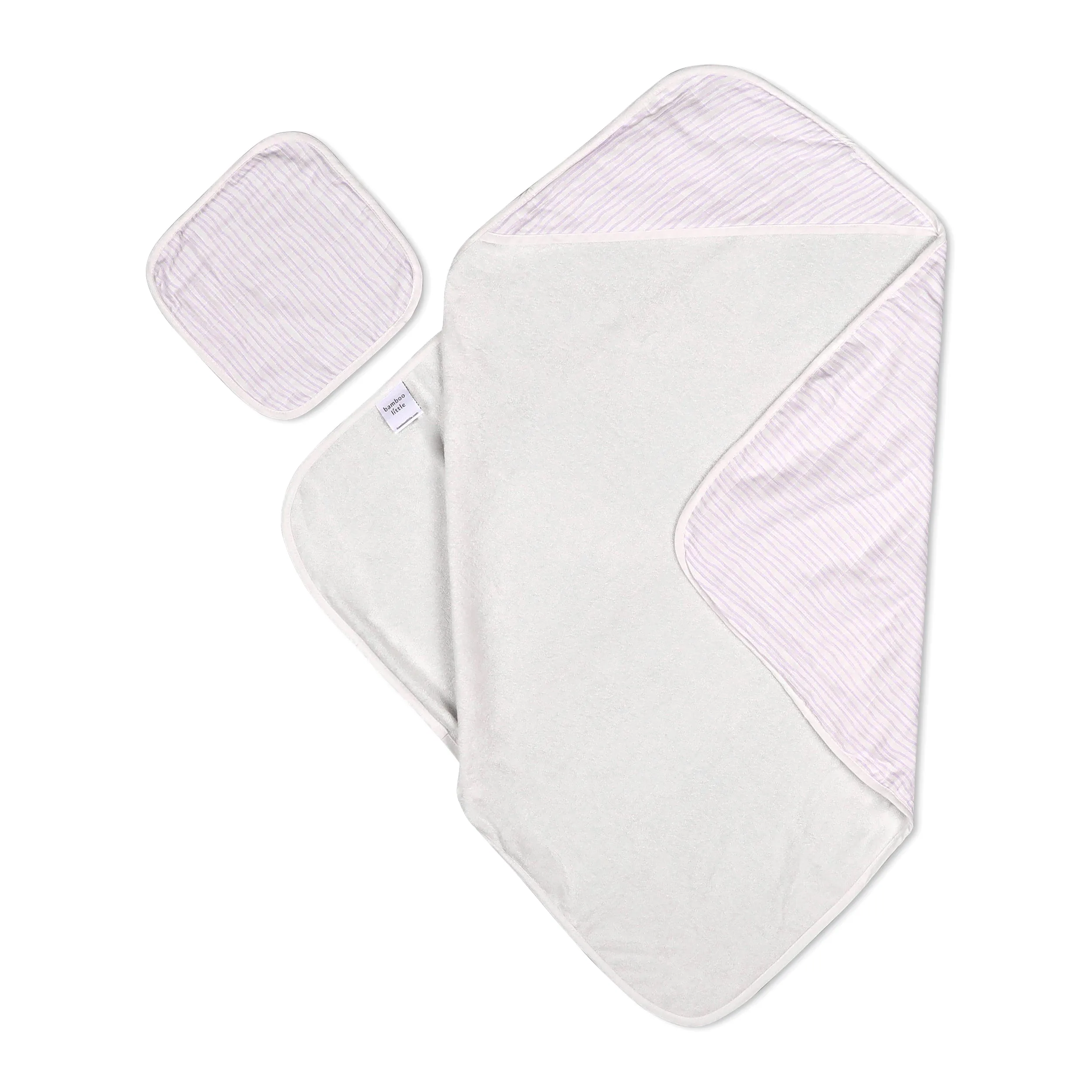 Lavender Wave Hooded Towel Set