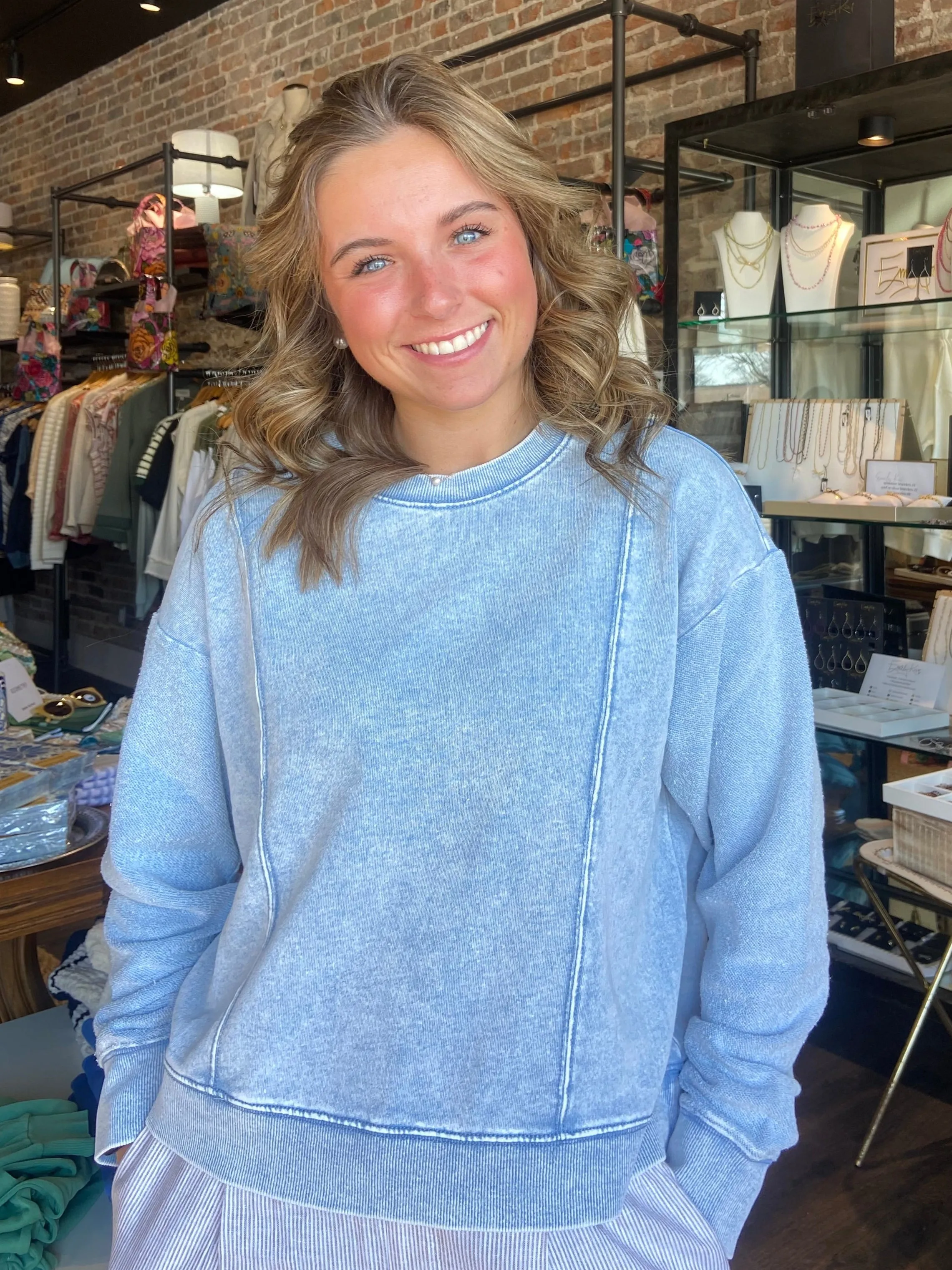 Lax Denim Sweatshirt