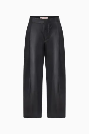 Leather Pleated Pant
