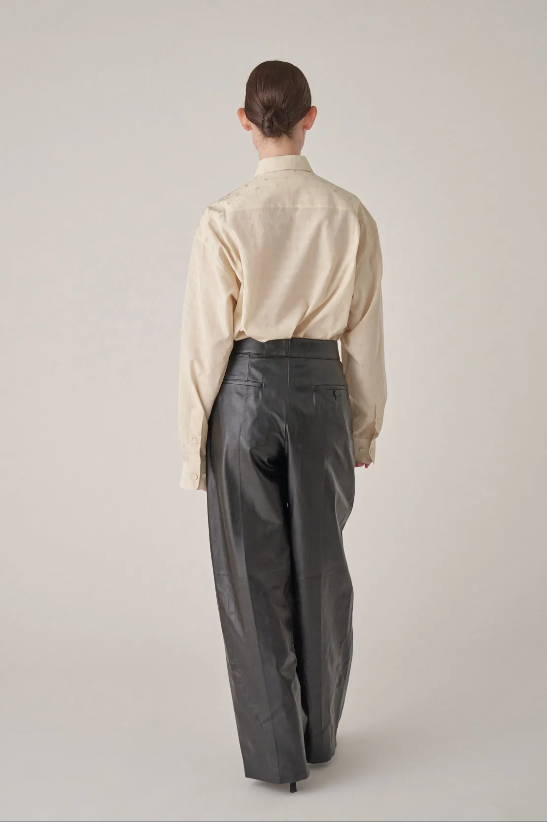 Leather Pleated Pant