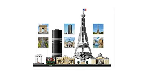 LEGO Architecture Paris 21044 Building Toy Set for Kids, Boys, and Girls Ages 12  (649 Pieces)