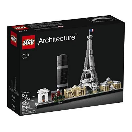 LEGO Architecture Paris 21044 Building Toy Set for Kids, Boys, and Girls Ages 12  (649 Pieces)
