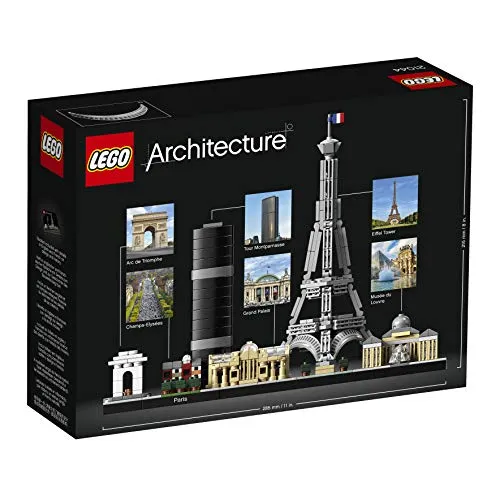 LEGO Architecture Paris 21044 Building Toy Set for Kids, Boys, and Girls Ages 12  (649 Pieces)