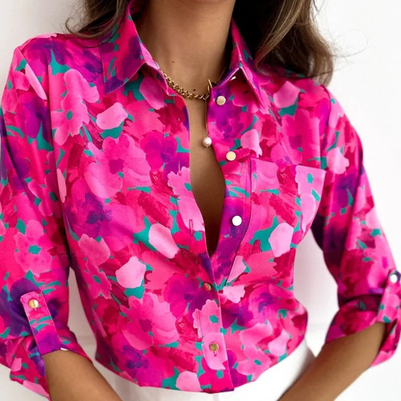 Leila® | Moderne'S Abstract Blouse Shirt
