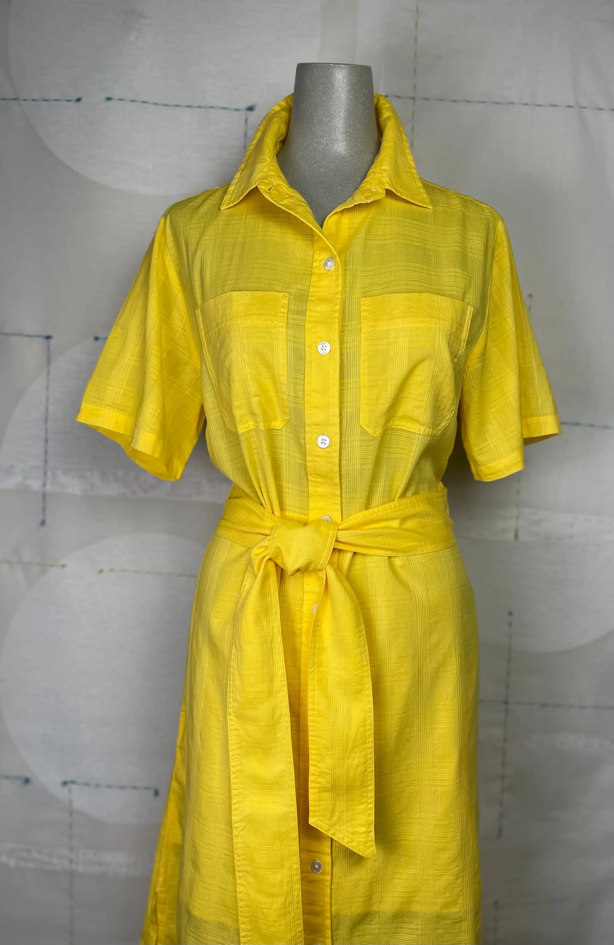 Lilla P.  ~  Belted Shirt Dress - Saffron
