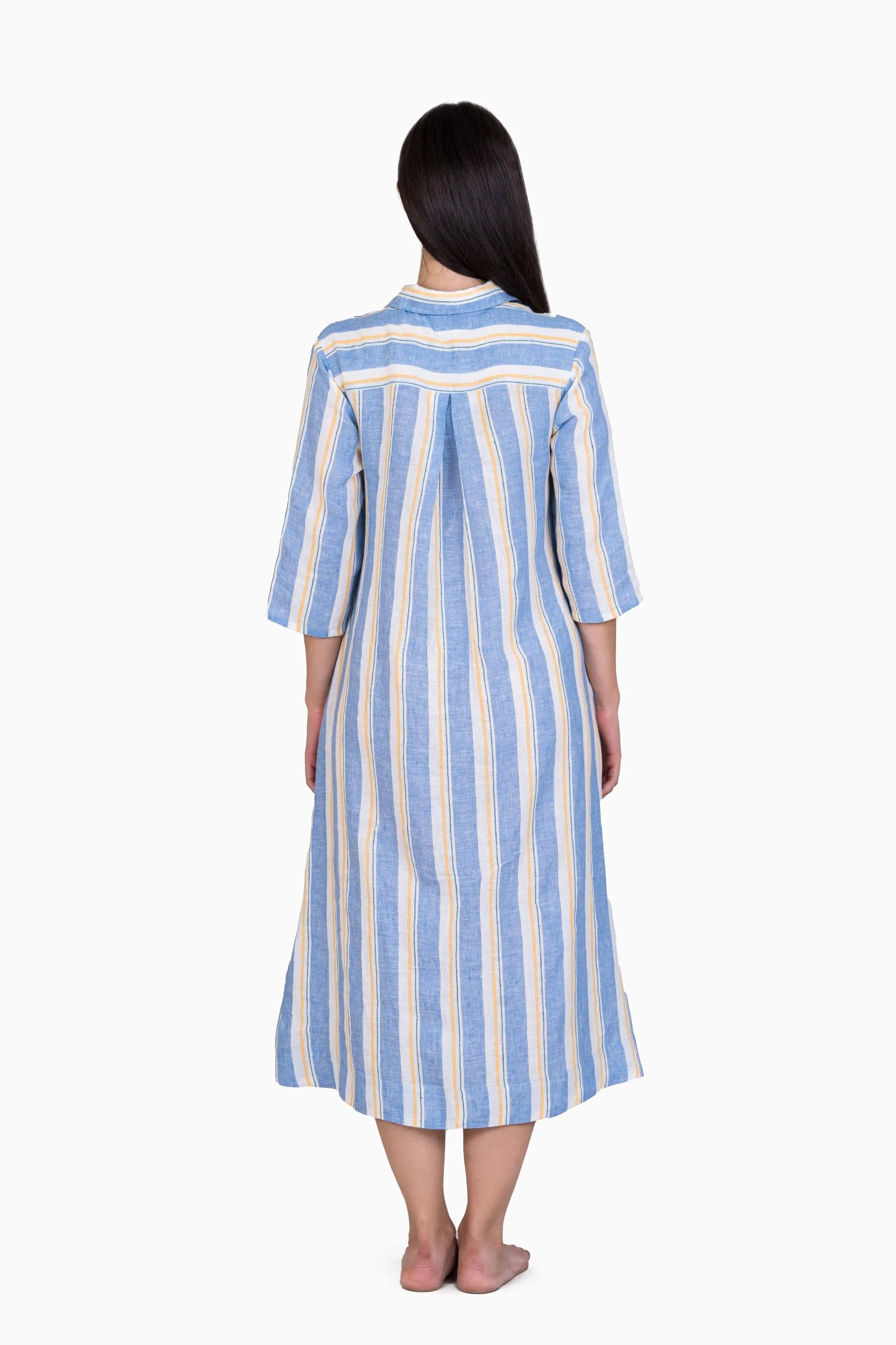 Linen Aveline Dress-Tiffany Blue