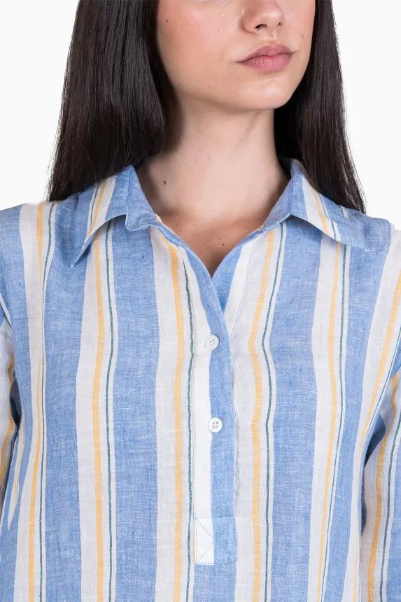 Linen Aveline Dress-Tiffany Blue