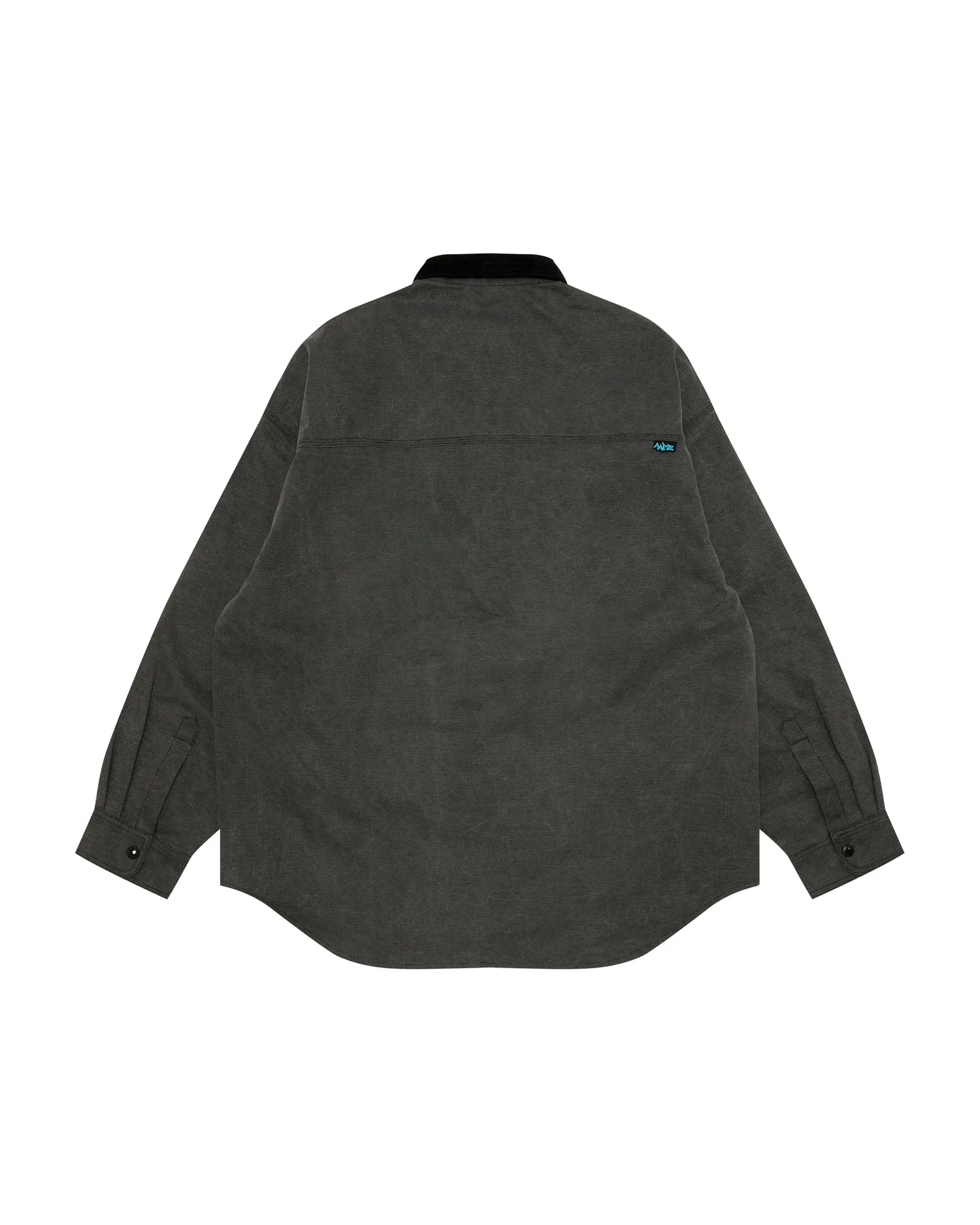 Logo button down long sleeve shirt