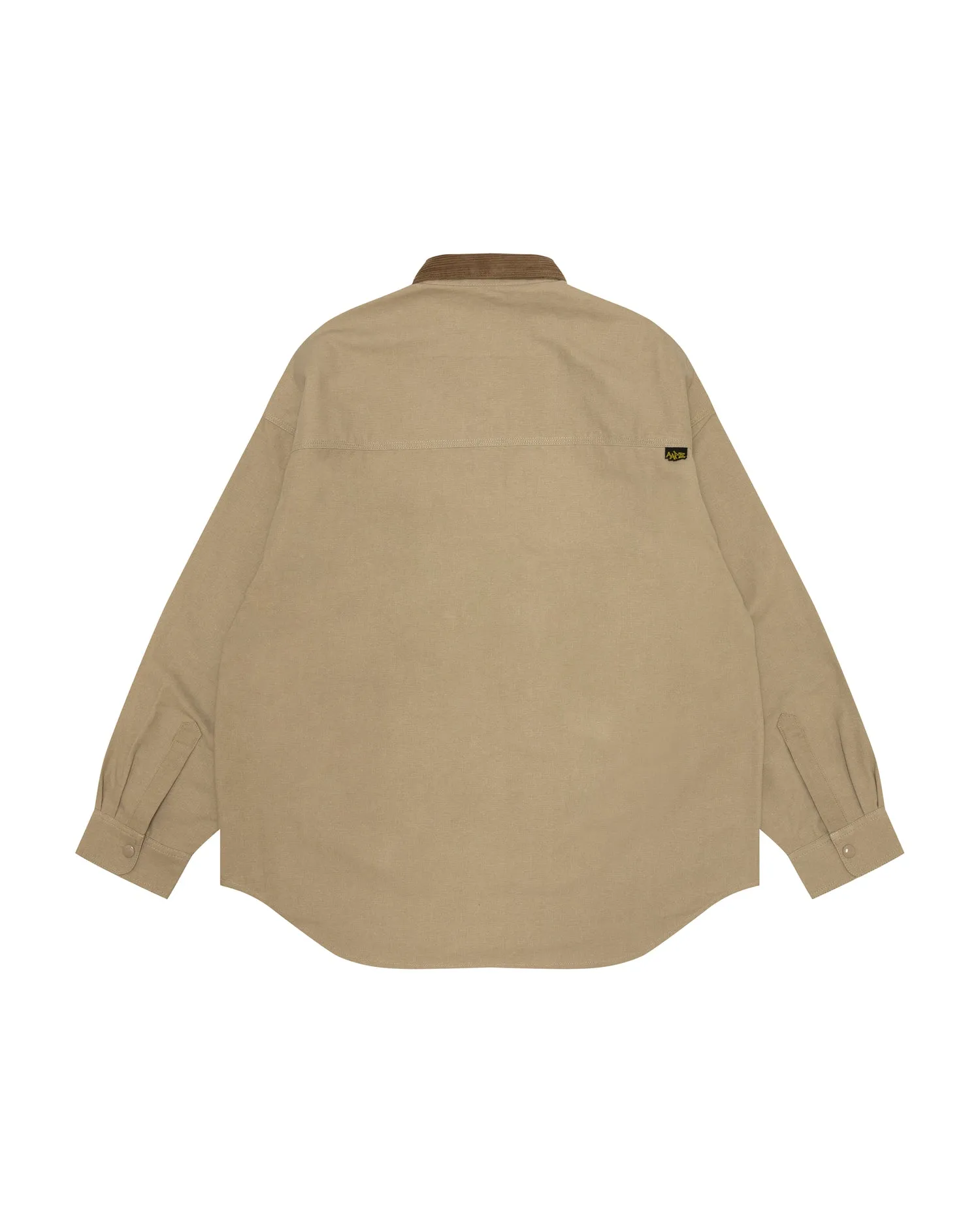Logo button down long sleeve shirt