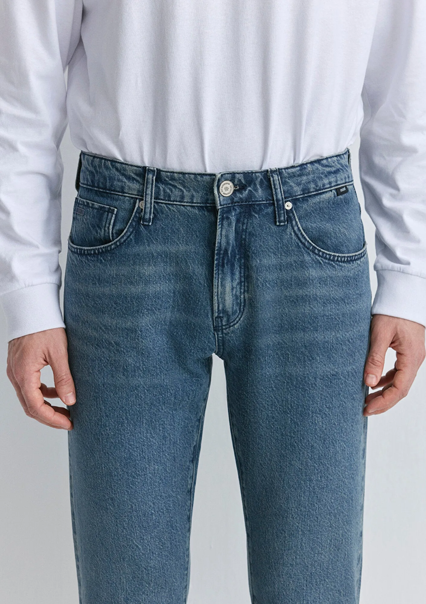 London Blue Grey Classic Denim Jean Pants
