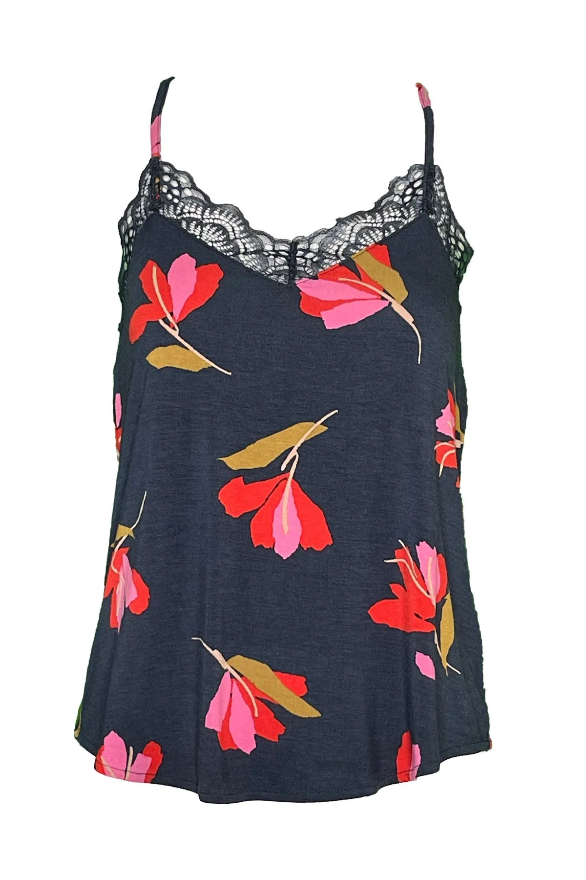 Love Blooms Cami in Navy