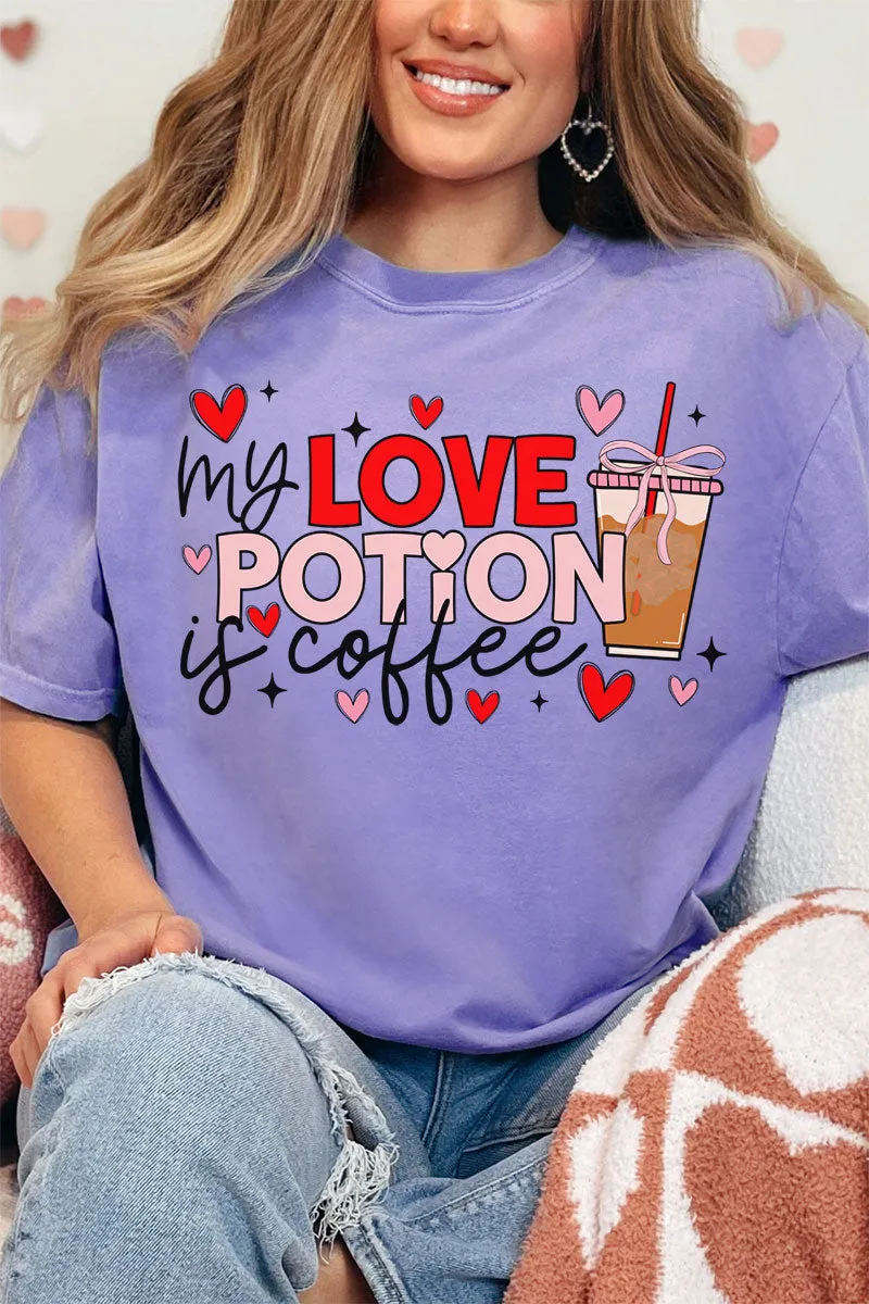 Love Potion Is Coffee Comfort Colors Adult Ring-Spun Cotton Tee