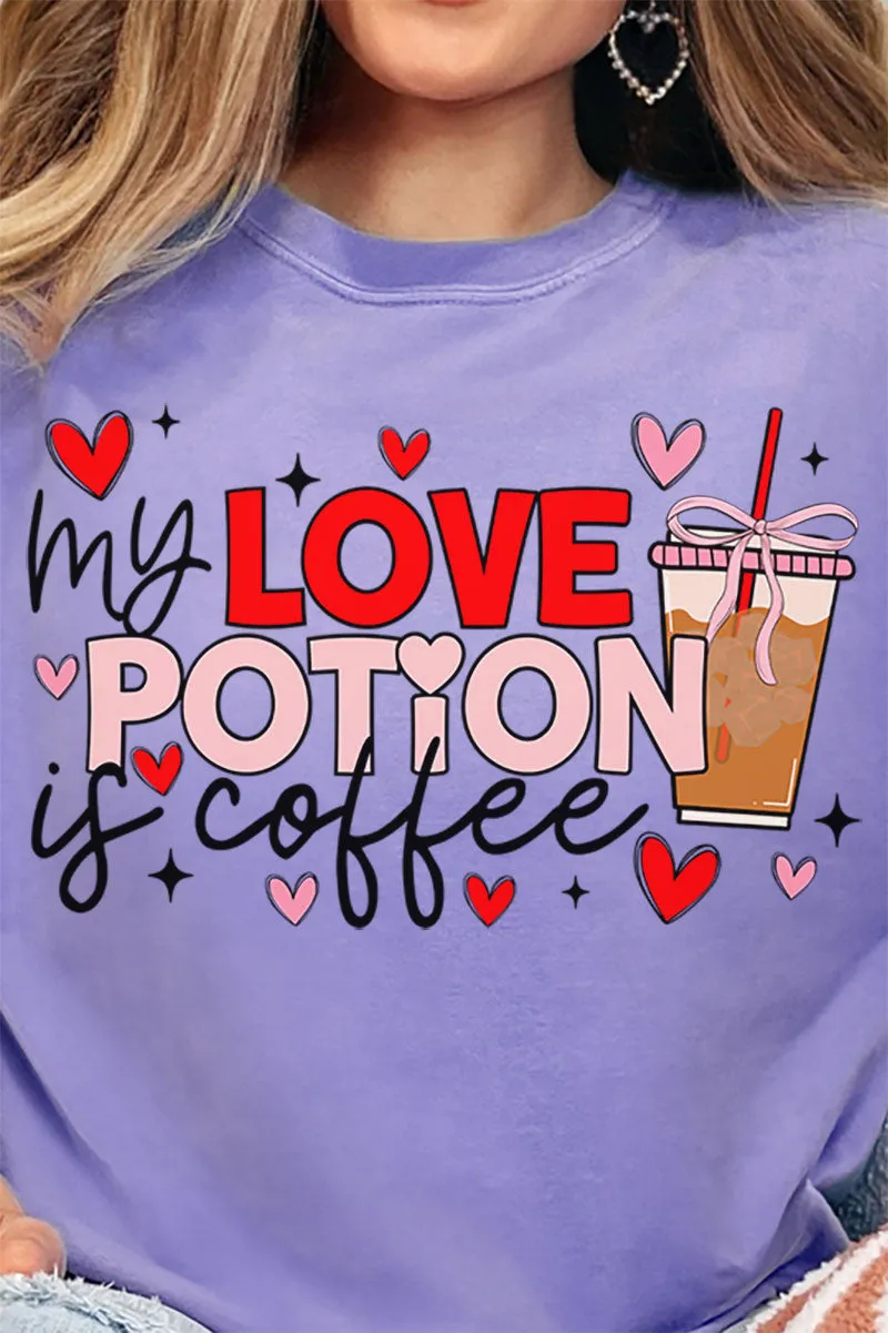 Love Potion Is Coffee Comfort Colors Adult Ring-Spun Cotton Tee