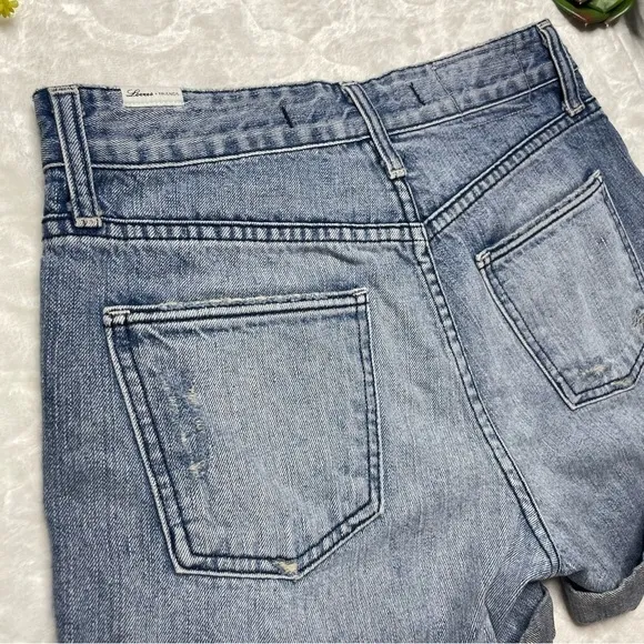 Lovers   Friends Dylan Cuffed  Boyfriend Denim Jean Shorts in Skycrest Size 24
