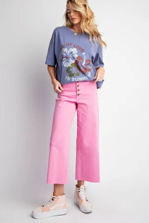 Madelyn Cropped Pants - Barbie Pink