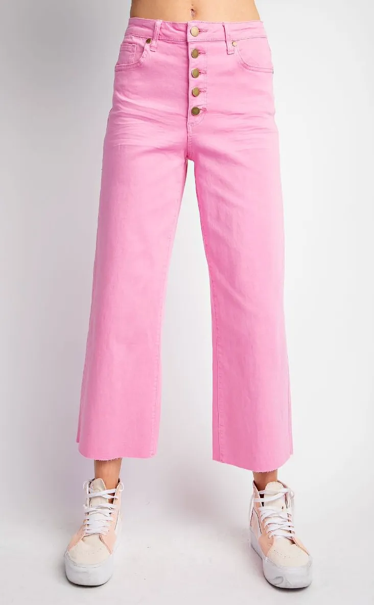 Madelyn Cropped Pants - Barbie Pink