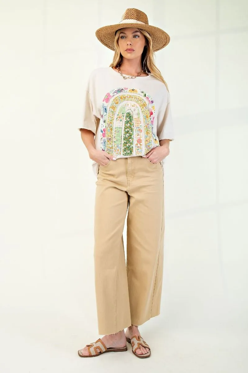 Madelyn Cropped Pants - Khaki