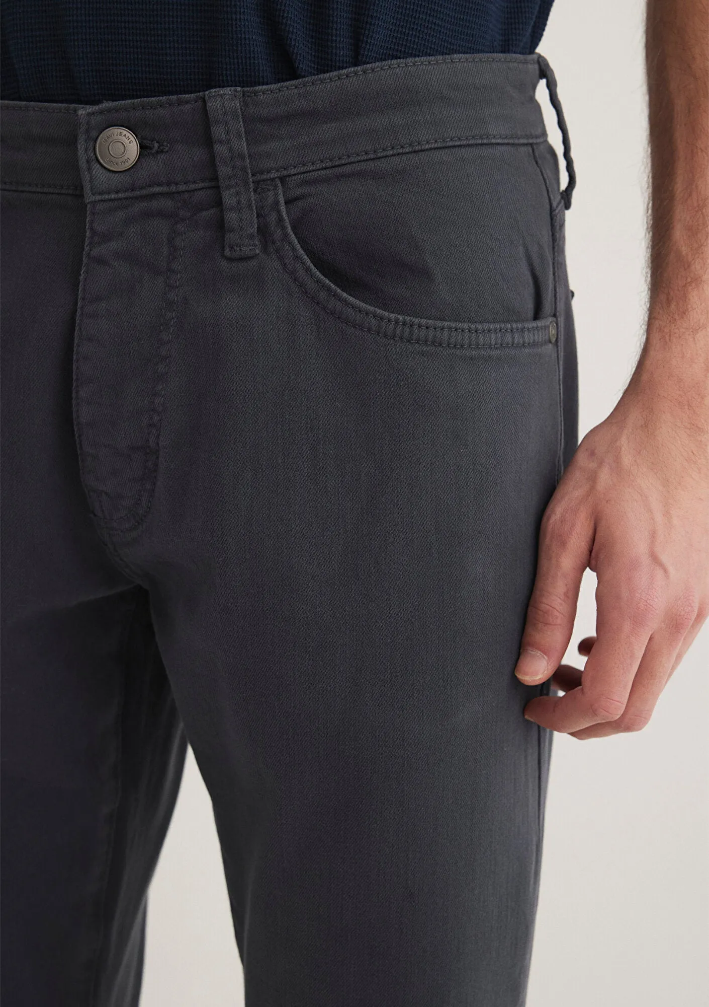 Marcus Blue Washed Comfort Gabardin Pants
