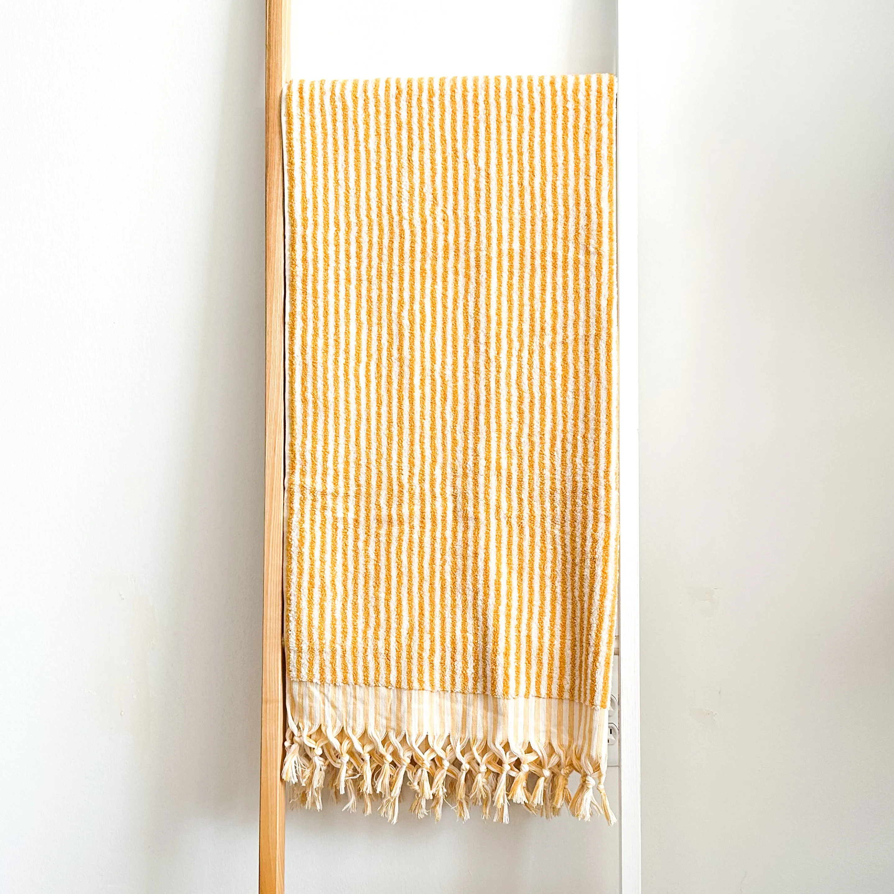 Marseille Stripe Towel - Mustard