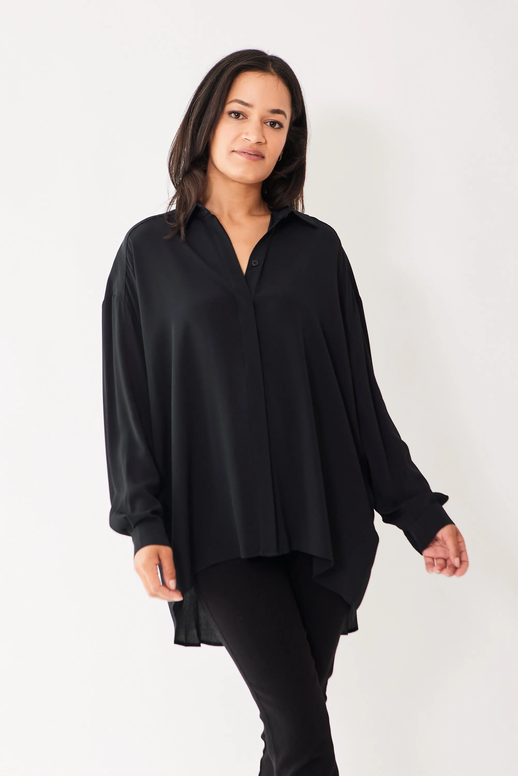 Meimeij Acetate Silk Blend Blousy Blouse