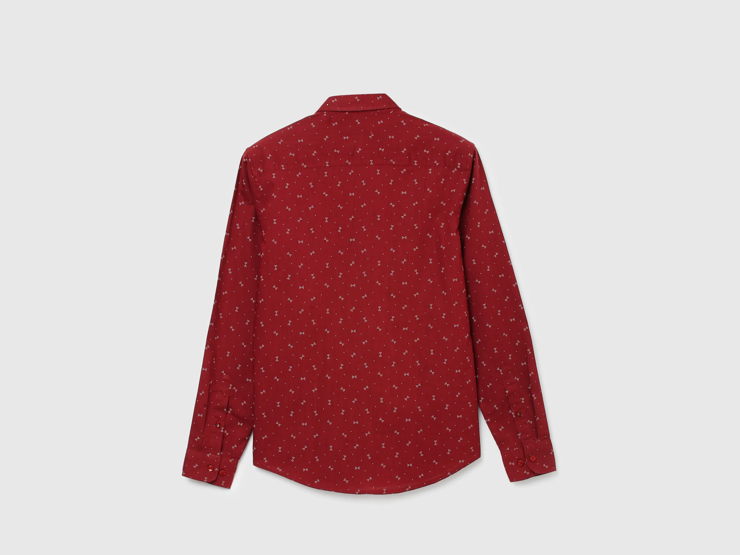 Men Printed Spread Collar Shirt