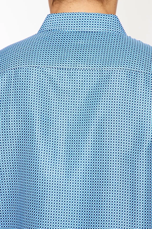 Mens Long Sleeve Printed Casual Button-Down Shirts-HLS2004-115