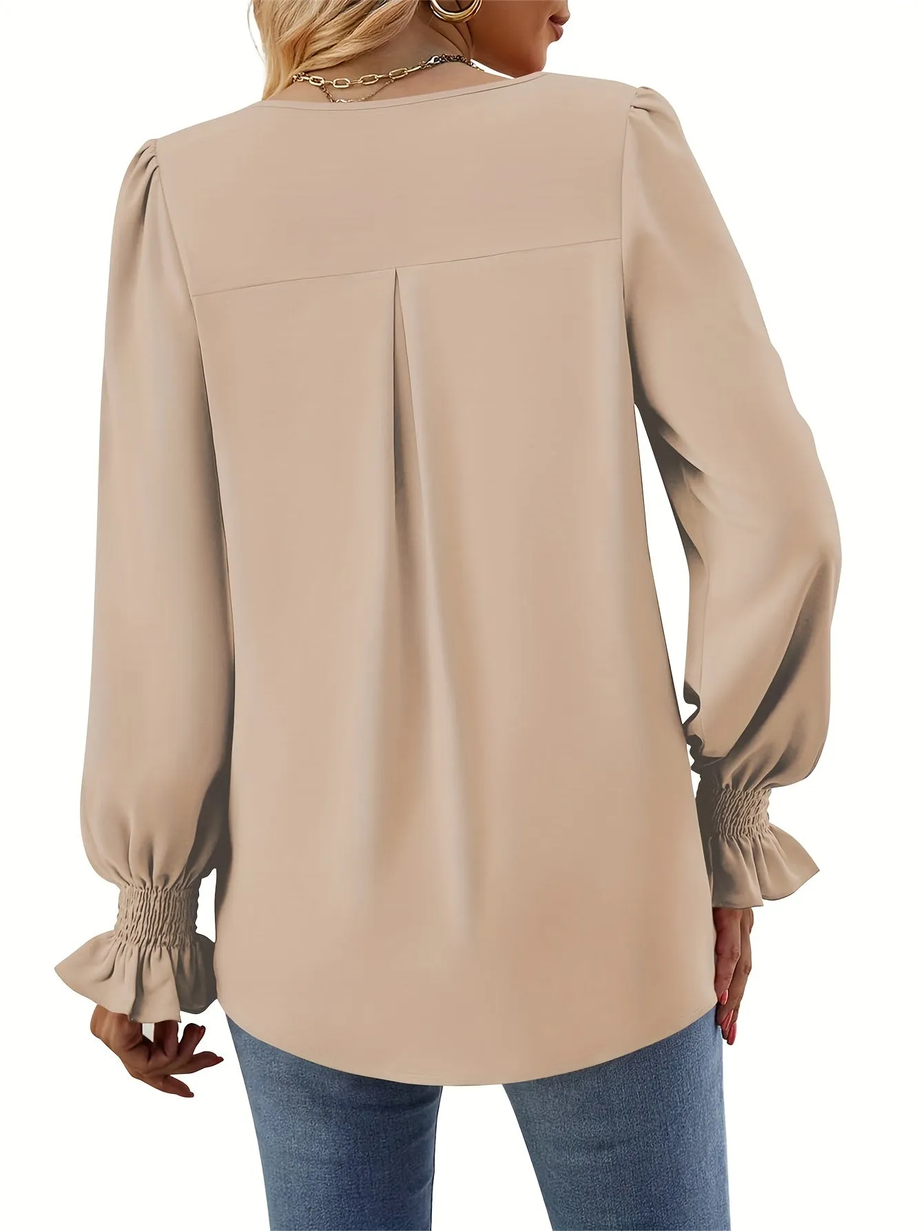 Mila | Elegante Bluse in Unifarben