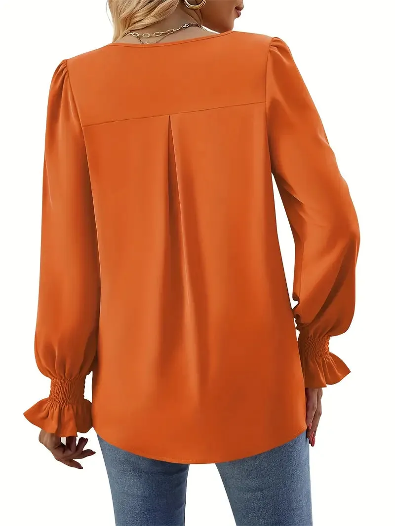 Mila | Elegante Bluse in Unifarben