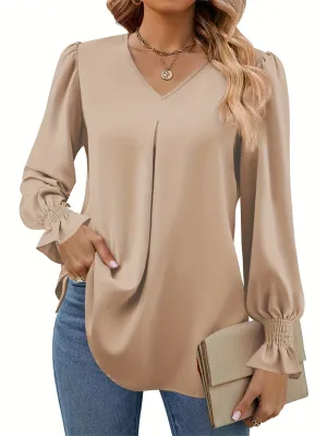 Mila | Elegante Bluse in Unifarben